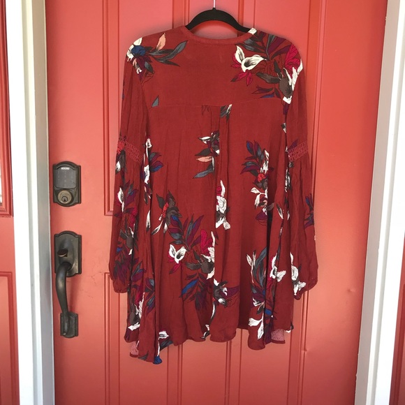 Free People Maroon Swing Top - Small - Picture 4 of 4